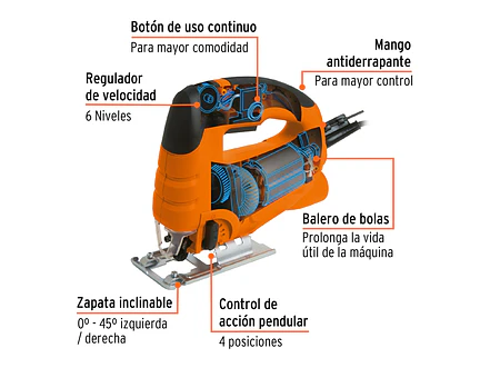 Sierra caladora Truper 15420, profesional, 55W  - Foto 4 | aztools.co