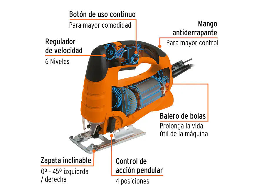 Sierra caladora Truper 15420, profesional, 55W  - Foto 4 | aztools.co