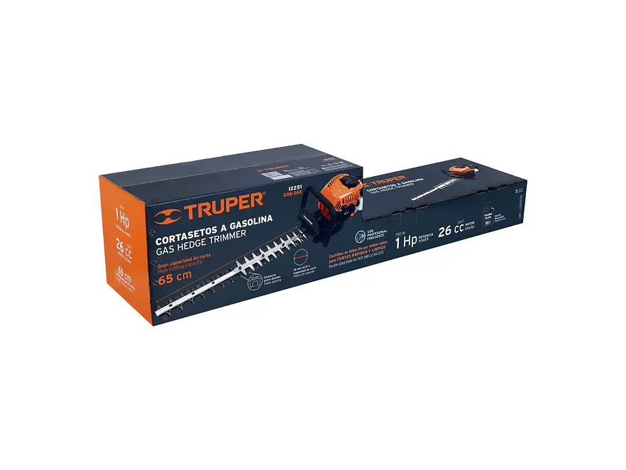 Cortasetos con motor a gasolina Truper 12251 26 cc, uso profesional