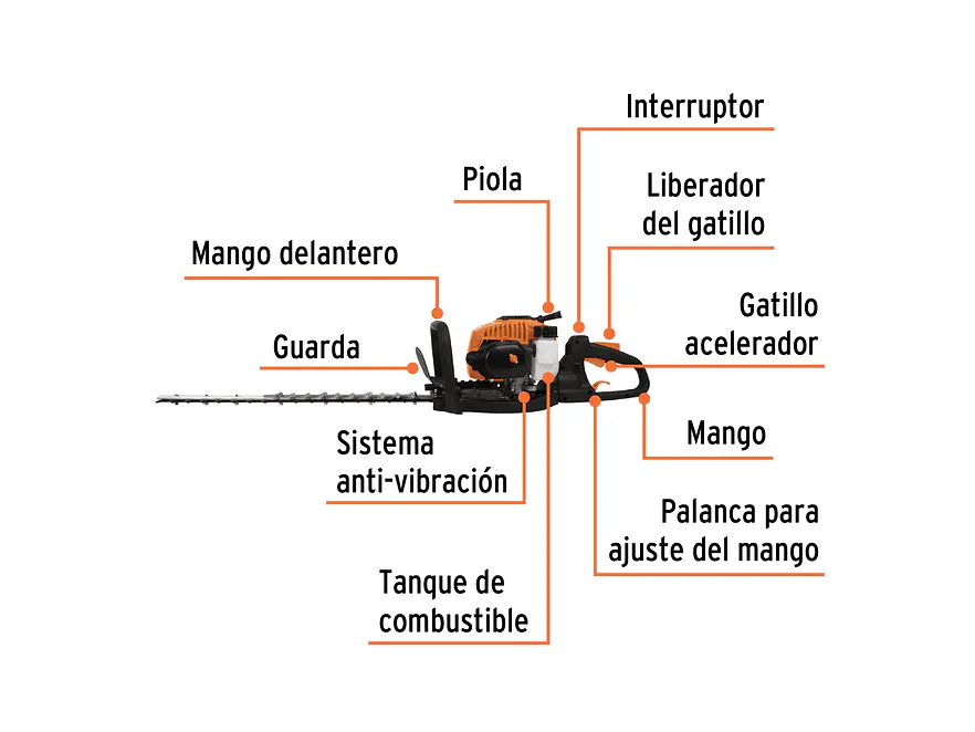 Cortasetos con motor a gasolina Truper 12251 26 cc, uso profesional