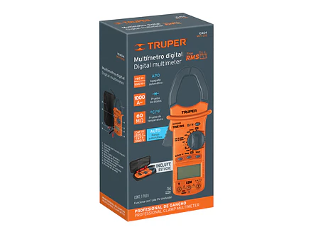 Pinza Voltiamperimétrica Digital Truper 10404 - 60A a 1000A - Funciones Avanzadas - Uso Profesional - Foto 3 | aztools.co