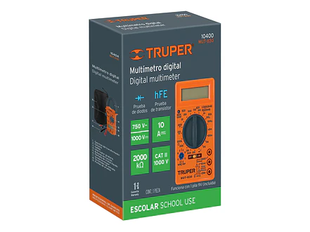 Multímetro Digital Escolar Truper 10400 - Uso Educativo - Especificaciones Básicas - Foto 4 | aztools.co