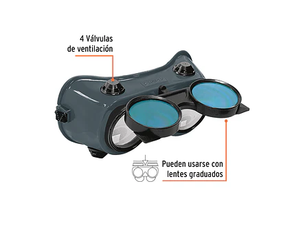 Gafas Soldar con 4 Válvulas Ventilación Truper 14282 - Uso en Oxicorte y Plasma - Foto 3 | aztools.co