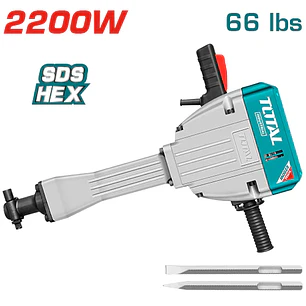 Martillo Demoledor Industrial TOTAL UTH220502 2200W 75 Joules SDS Hex