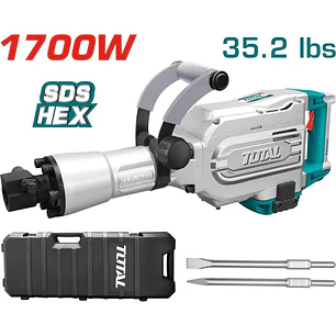 Martillo Demoledor Industrial TOTAL UTH215456 1700W 45 Joules SDS Hex