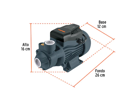 Bomba eléctrica periférica para agua Truper 12114 1 HP  - Foto 6 | aztools.co