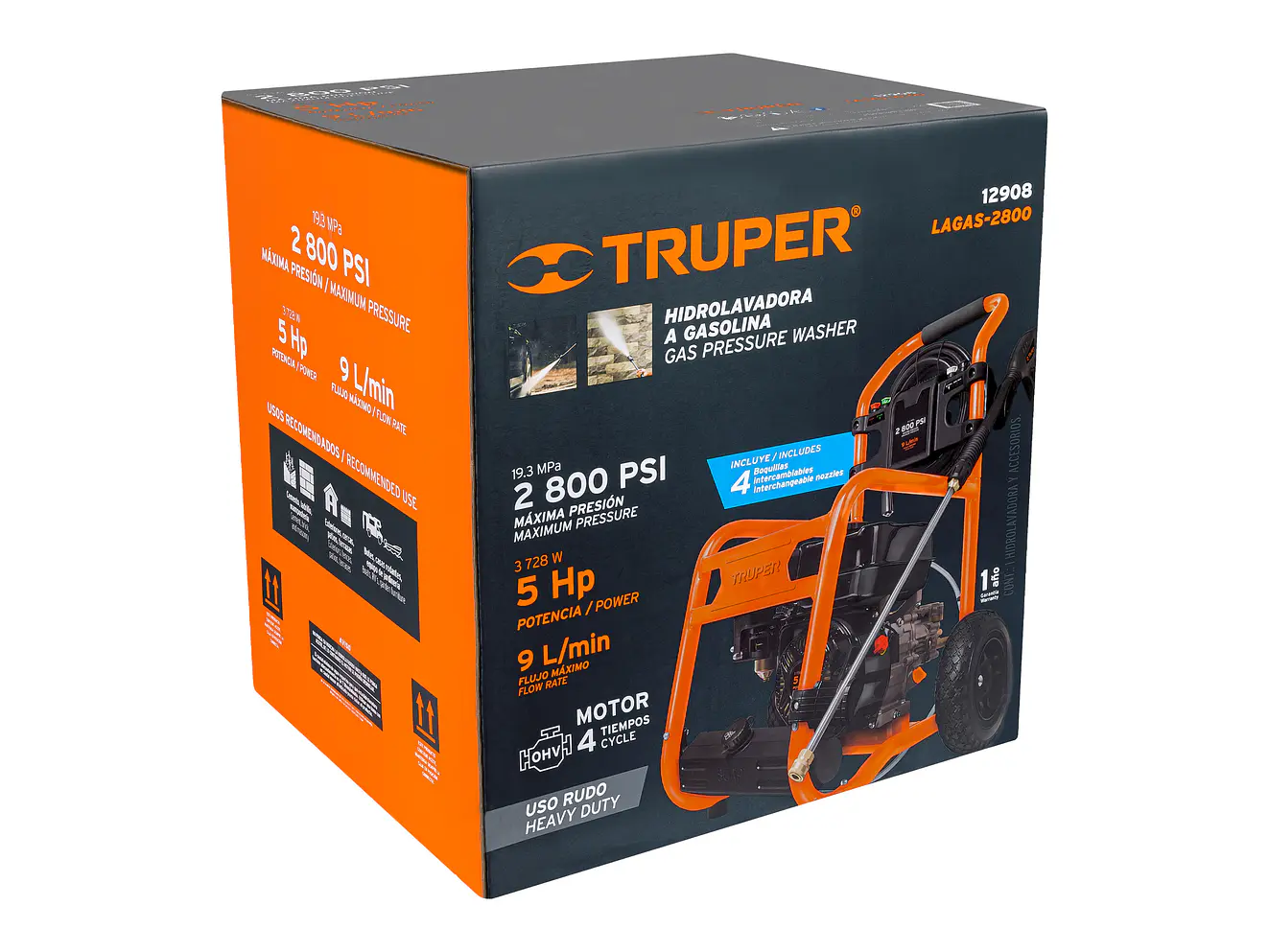 Hidrolavadora a gasolina, 2.800 PSI TRUPER 12908 - Foto 2 | aztools.co
