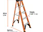 Escalera de tijera tipo ll Truper 100224 4 peldaños fibra de vidrio  - Miniatura 2 | aztools.co