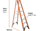 Escalera de tijera Truper 100227, tipo ll 7 peldaños, fibra de vidrio  - Miniatura 2 | aztools.co
