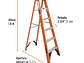 Escalera de tijera tipo ll Truper 100225 5 peldaños fibra de vidrio  - Miniatura 2 | aztools.co