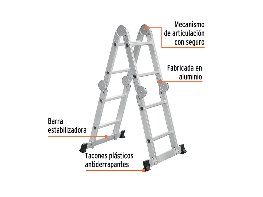 Escalera multiposición Truper 101905 8 peldaños Tipo I  - Foto 7 | aztools.co