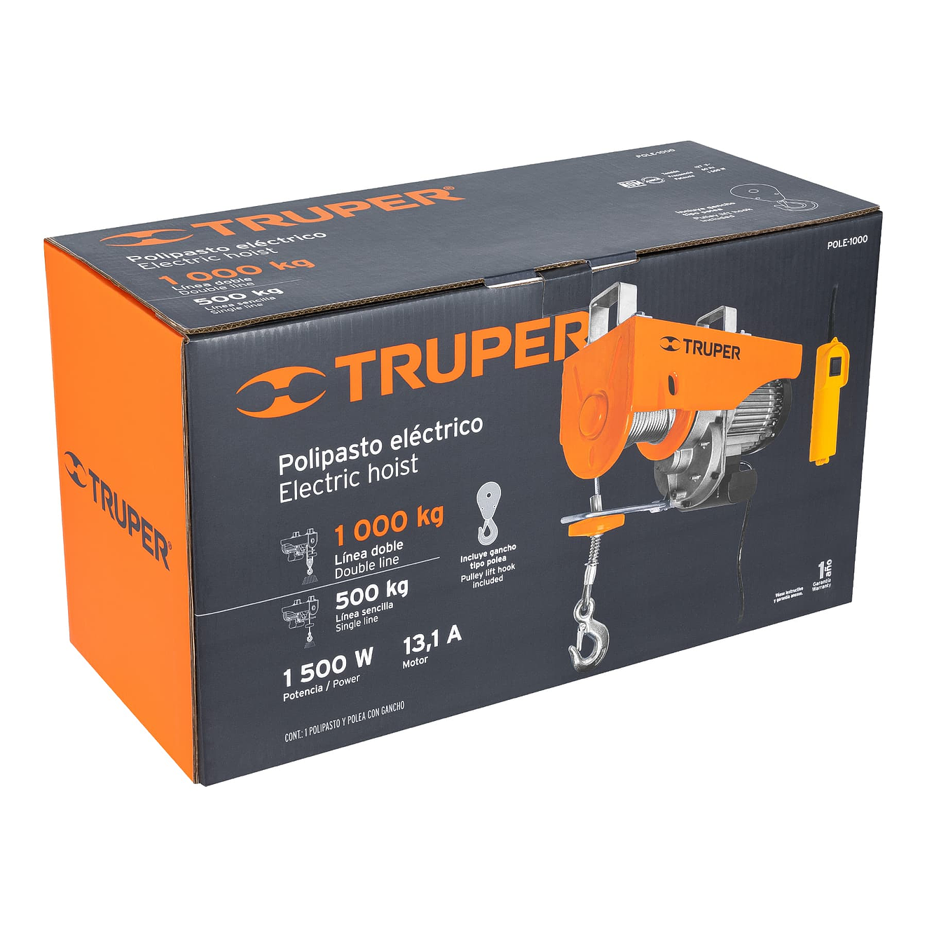 Diferencial eléctrico Truper 16848, 1000 kg  5