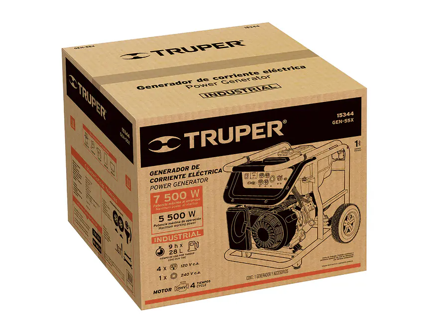 Planta eléctrica a gasolina Truper 15344, 5,500 W  - Foto 5 | aztools.co