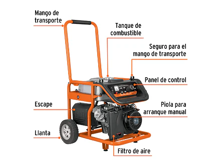 Planta eléctrica a gasolina Truper 15344, 5,500 W  - Foto 2 | aztools.co