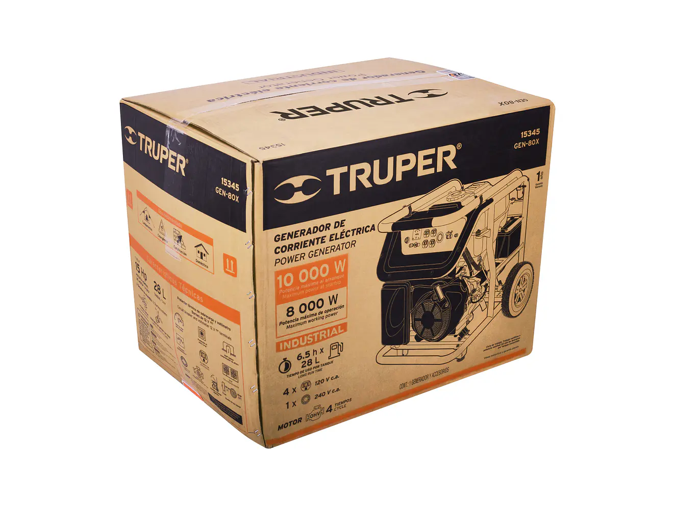 Planta EléctricA a gasolina Truper 15345, alta potencia, 8kVA  - Foto 5 | aztools.co