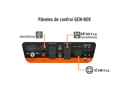 Planta EléctricA a gasolina Truper 15345, alta potencia, 8kVA  - Foto 4 | aztools.co