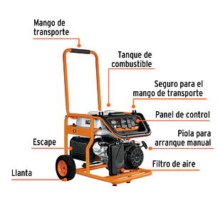 Planta EléctricA a gasolina Truper 15345, alta potencia, 8kVA 