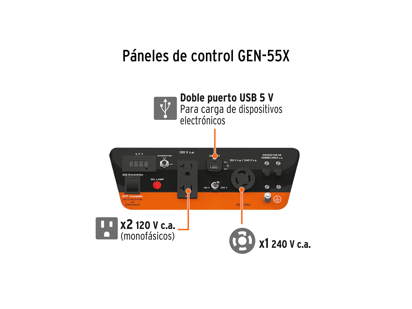 Planta Eléctrica portátil con motor a gasolina Truper 15342 2.5kva  - Foto 4 | aztools.co