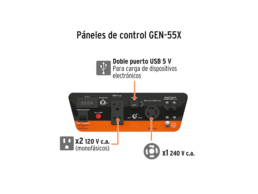 Planta Eléctrica portátil con motor a gasolina Truper 15342 2.5kva  - Foto 4 | aztools.co