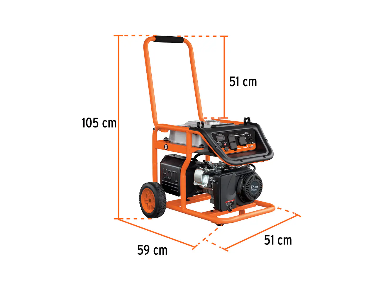 Planta Eléctrica portátil con motor a gasolina Truper 15342 2.5kva  - Foto 2 | aztools.co