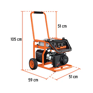 Planta Eléctrica portátil con motor a gasolina Truper 15342 2.5kva 