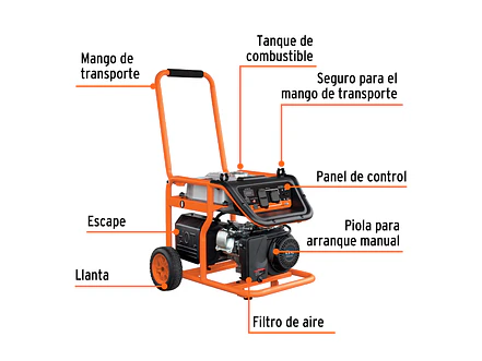 Planta Eléctrica portátil con motor a gasolina Truper 15342 2.5kva  - Foto 3 | aztools.co