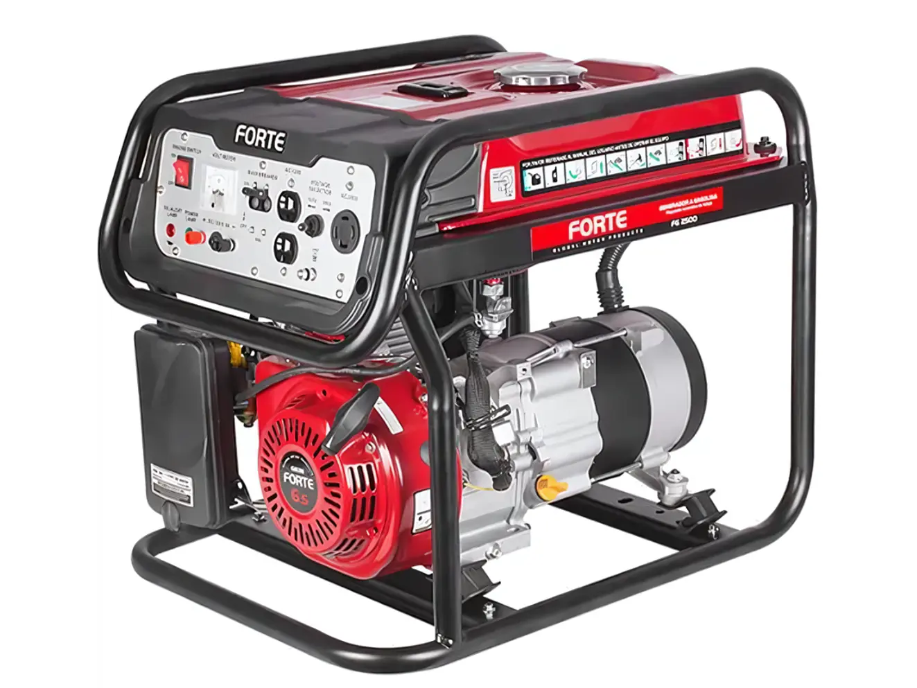 Generador Eléctrico FORTE FG2500 Planta a Gasolina Portátil 2500W - Foto 1 | aztools.co