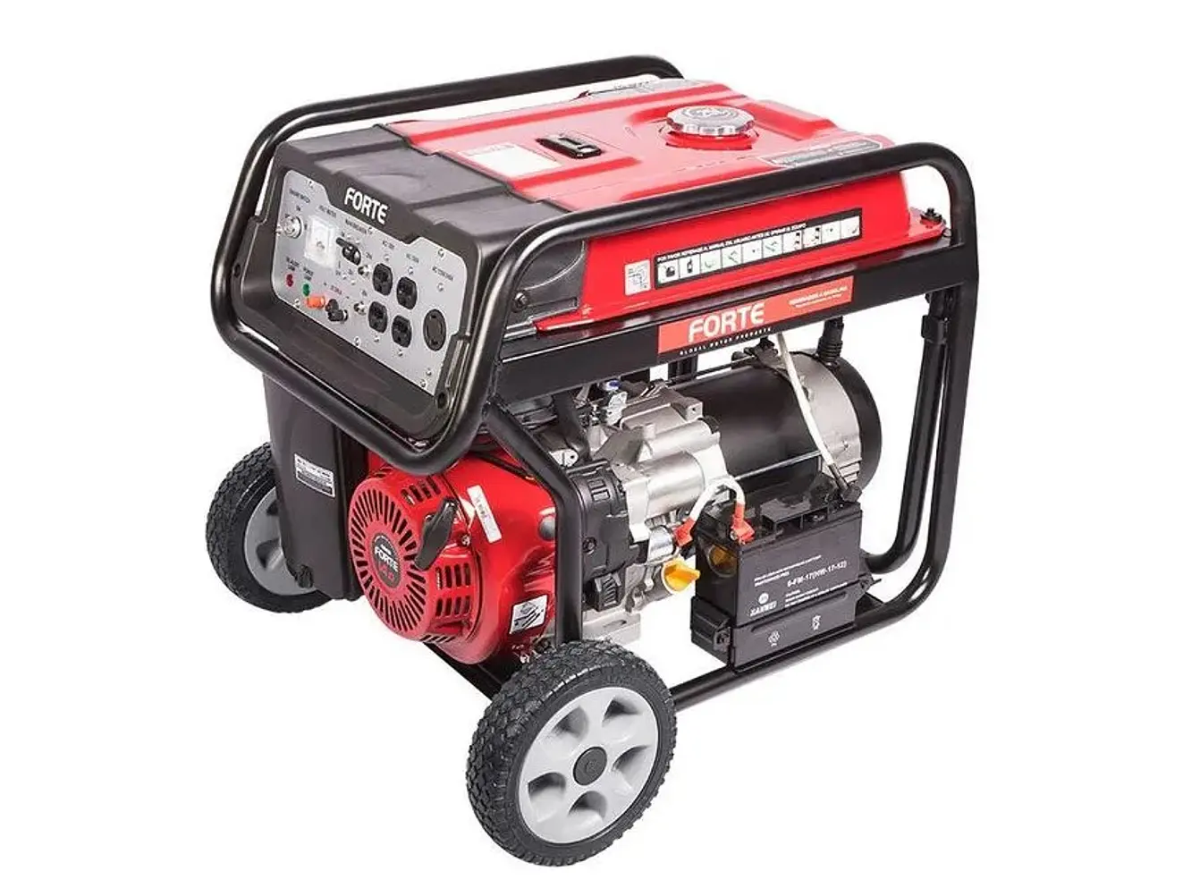 Generador Eléctrico a Gasolina 6.0kW 120V/240V FORTE FG6000 con Arranque Eléctrico y AVR - Foto 1 | aztools.co