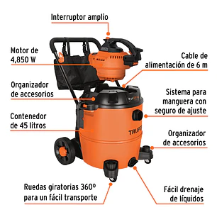 Aspiradora/Sopladora Truper 101522 de 16 galones 