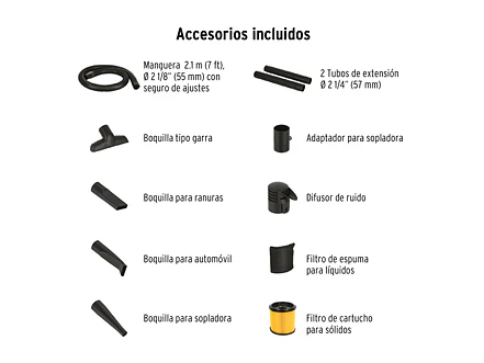 Aspiradora para Sólidos y Líquidos Truper ASP-12S 12093 5 HP 45 Litros con Soplador Desmontable  - Foto 3 | aztools.co