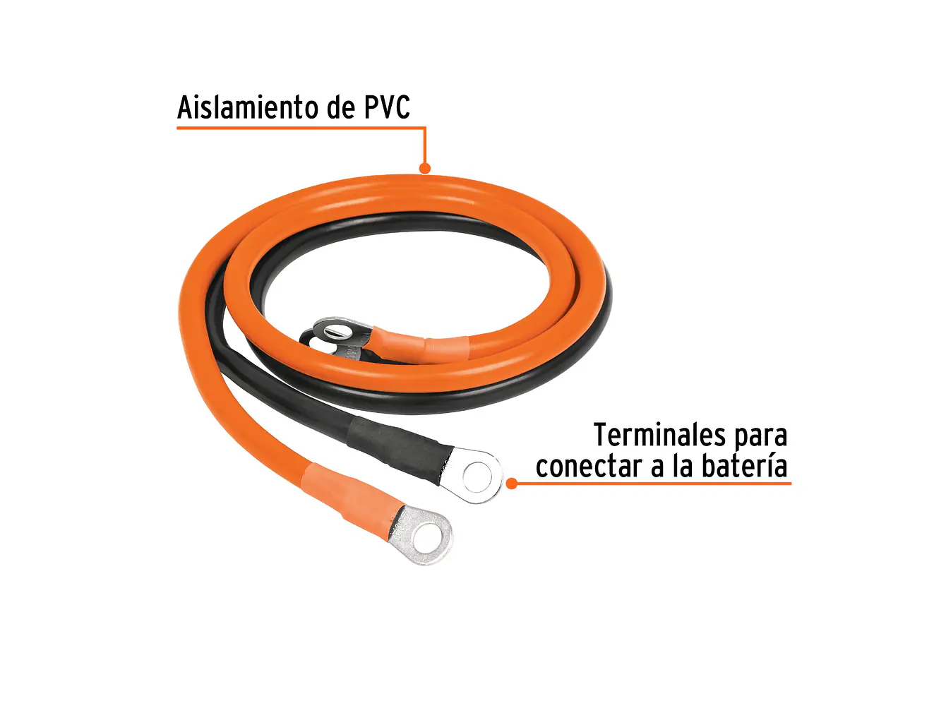 Cable para inversores de 1000 y 1500 watts TRUPER 10493 - Foto 2 | aztools.co