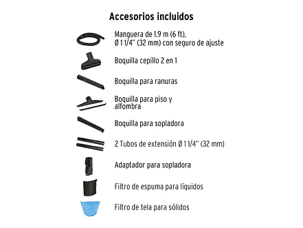 Aspiradora Sopladora de 5 galones Truper 101521 - Foto 3 | aztools.co