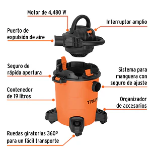 Aspiradora Sopladora de 5 galones Truper 101521