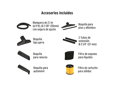 Aspiradora de 16 galones  Para Líquidos y Sólidos | Truper 101520 | ASP-16 - Foto 3 | aztools.co