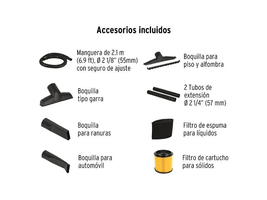 Aspiradora de 16 galones  Para Líquidos y Sólidos | Truper 101520 | ASP-16 - Foto 3 | aztools.co