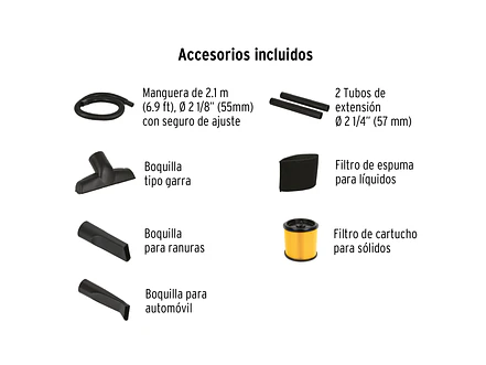 Aspiradora de 12 galones Para Líquidos y Sólidos | Truper 101509 | ASP-12 - Foto 3 | aztools.co