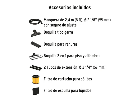 Aspiradora en acero inoxidable Truper 101524, 12 Galones - Foto 3 | aztools.co