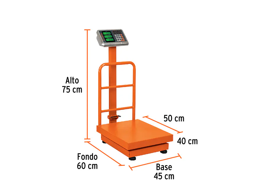 Báscula de plataforma Truper 15732, plegable, capacidad 200 kg