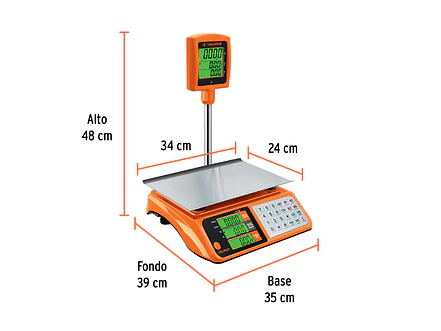 Báscula electrónica multifunciones con torreta Truper 100871, 40 kg