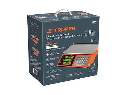 Báscula electrónica multifunciones Truper 15241 capacidad 40 kg  - Foto 6 | aztools.co