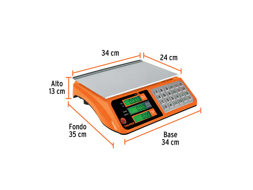 Báscula electrónica multifunciones Truper 15241 capacidad 40 kg  - Foto 3 | aztools.co
