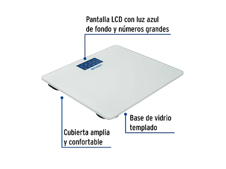 Báscula digital, hasta 180 kg para baño