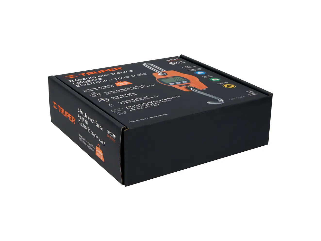 Báscula electrónica colgante Truper 100788, 300 kg