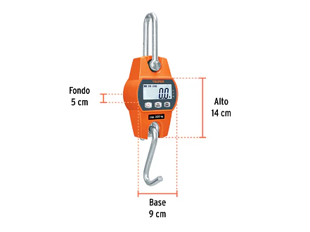 Báscula electrónica colgante Truper 100788, 300 kg