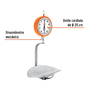 Báscula mecánica colgante, 10 kg