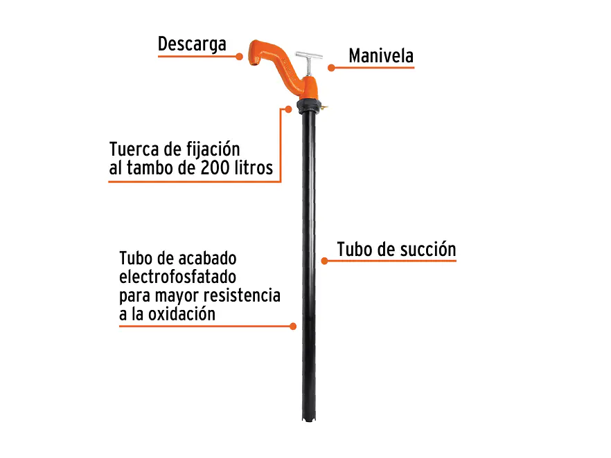 Bomba extractora de solventes Truper 16853, con manija tipo 
