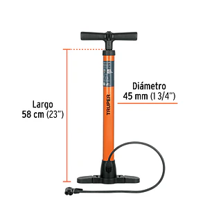 Bomba manual para inflar Truper 14863, 100 PSI 