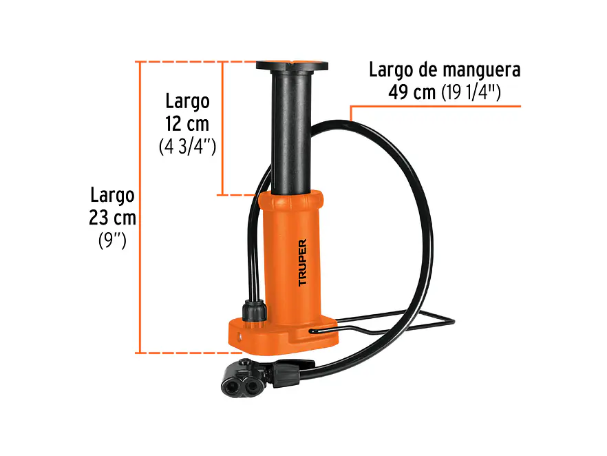 Bomba de pedal Truper 101667, 60 PSI  - Foto 2 | aztools.co