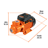 Bomba Eléctrica Periférica Truper 10068: 1/2 HP, 45m altura, 42 L/min flujo, 8m succión, 3,450 rpm. 