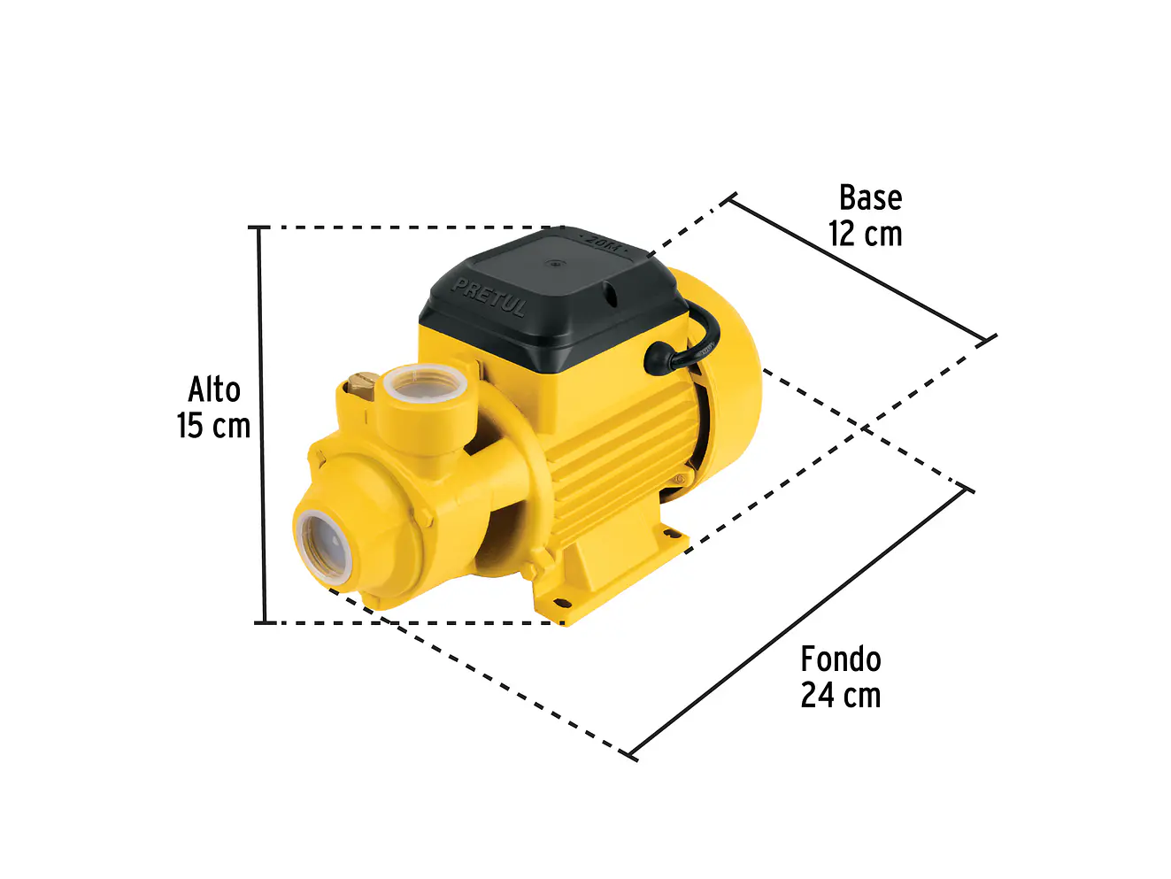 Bomba eléctrica periférica para agua Pretul 27019 1/2 HP,  - Foto 3 | aztools.co